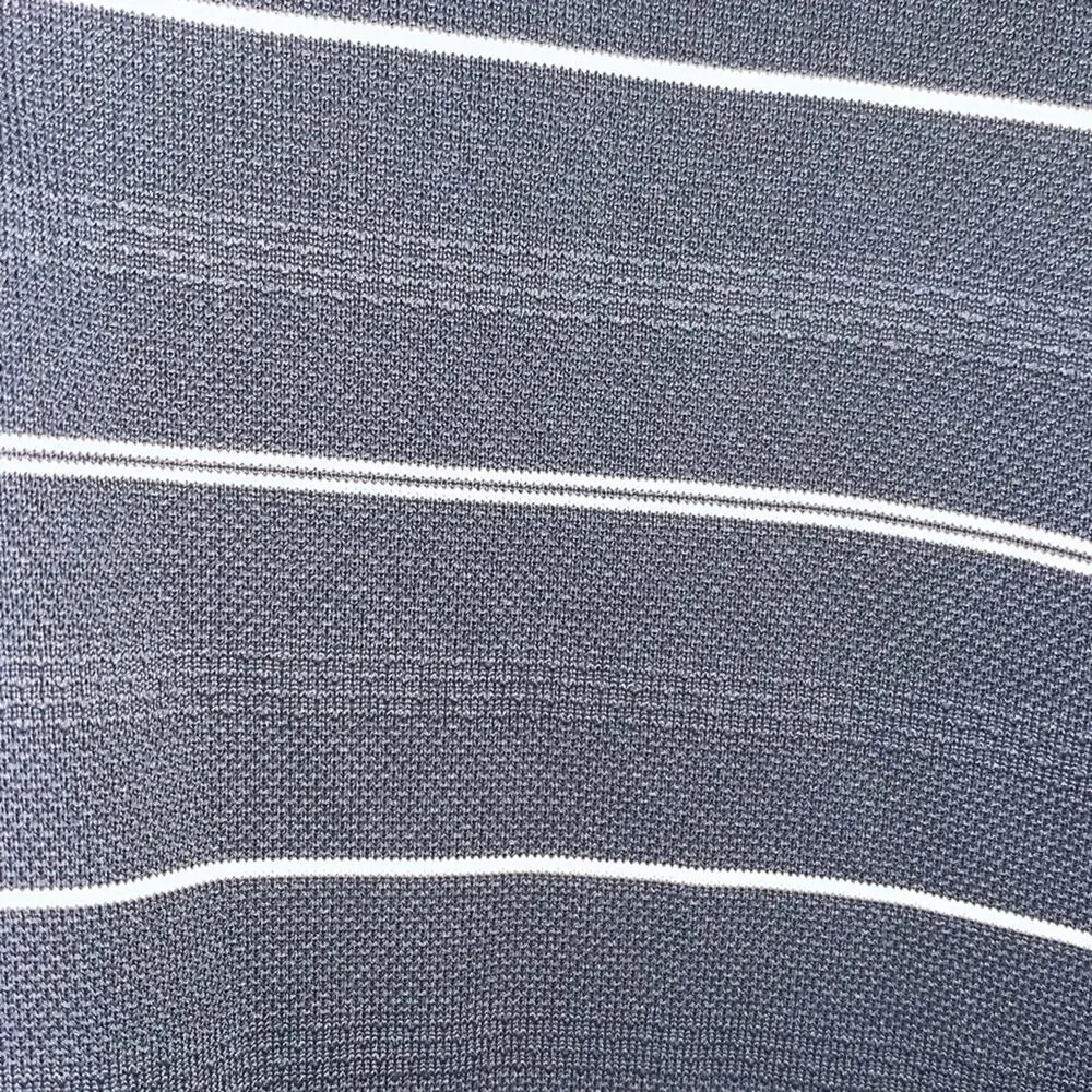 Nike golf dry fit polo shirt top navy blue w/ white stripes size L large B96